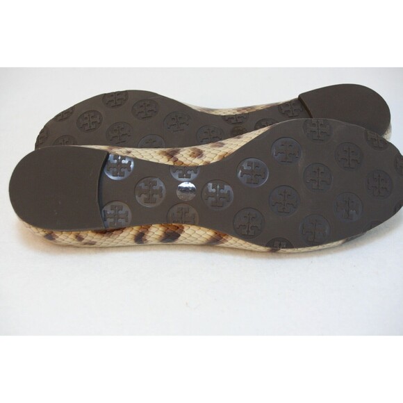 Tory Burch Womens Reva Monarch Snake Printed Ballet Flats Size 8 Brown Multi NWB - Picture 4 of 5